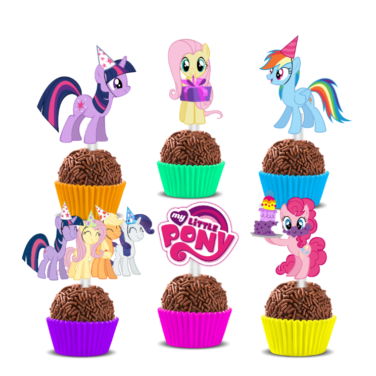 50 Toppers tags MY LITTLE PONY tags para doces. | Shopee Brasil