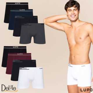 Kit De 4 Cuecas Originais Lupo Basic Boxer Box Microfibra Sem Costura em Oferta na Shopee