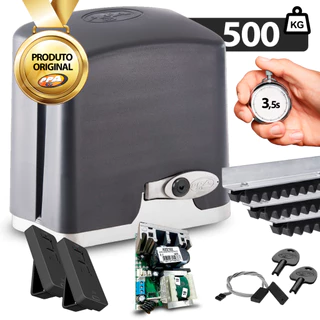 Kit Motor Portão Deslizante Dz Rio 500 Jetflex 127/220V Bivolt 500Kg PPA