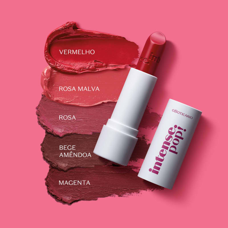 Batom Rosa Intense Pop MATE ! 3,6g | Shopee Brasil