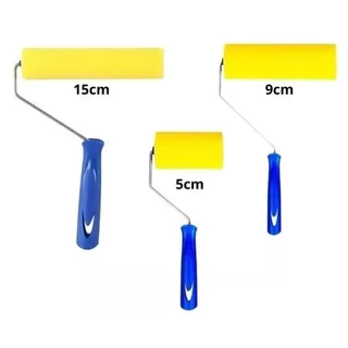 Rolo espuma amarela para pintura - 5cm, 9cm ou 15cm - Tigre
