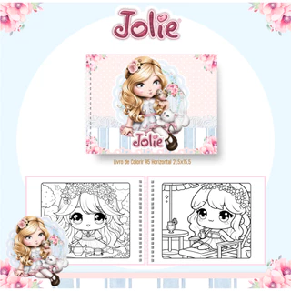 Livro de Colorir Jolie 50 Folhas 180G Caderno de Desenho Pintura Coloring Book em Oferta na Shopee