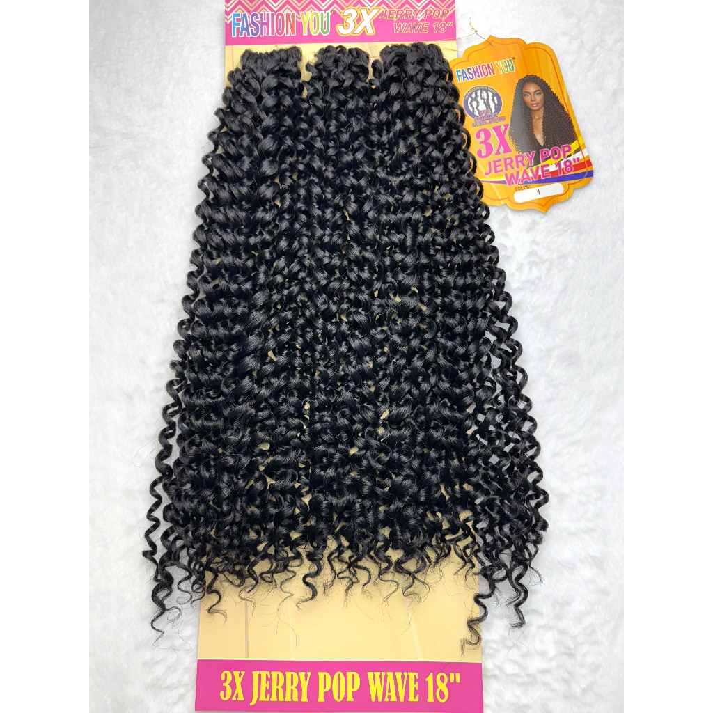 Cabelo Cacheado Crochet JERRY POP WAVE 18inch Cabelo 70cm 150g