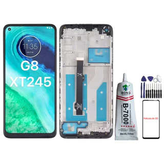 Tela Frontal Display Lcd Touch Compatível Moto G8 Xt2045-1 XT2045-2 XT2045-5