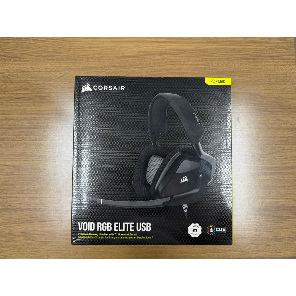 Headset Gamer Corsair Void RGB Elite Wireless Carbon 7.1 Drivers 50mm, CA-9011201-NA [OPEN BOX]