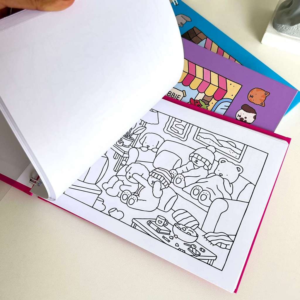 Livro de colorir Bobbie goods Capa dura 50 folhas 180gramas Caderno de ...