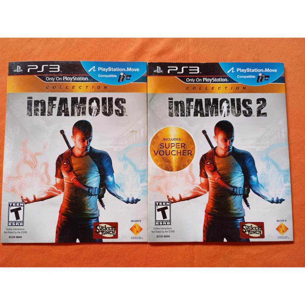 2 Jogos infamous 1 e 2 ( caixinha de papelão ) | Shopee Brasil