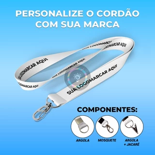 CORDÃO PERSONALIZADO COM SUA MARCA | BRINDE PARA EMPRESA | CRIAMOS SUA ARTE GRÁTIS | CORDÃO CRACHÁ | EVENTOS | 20X800MM