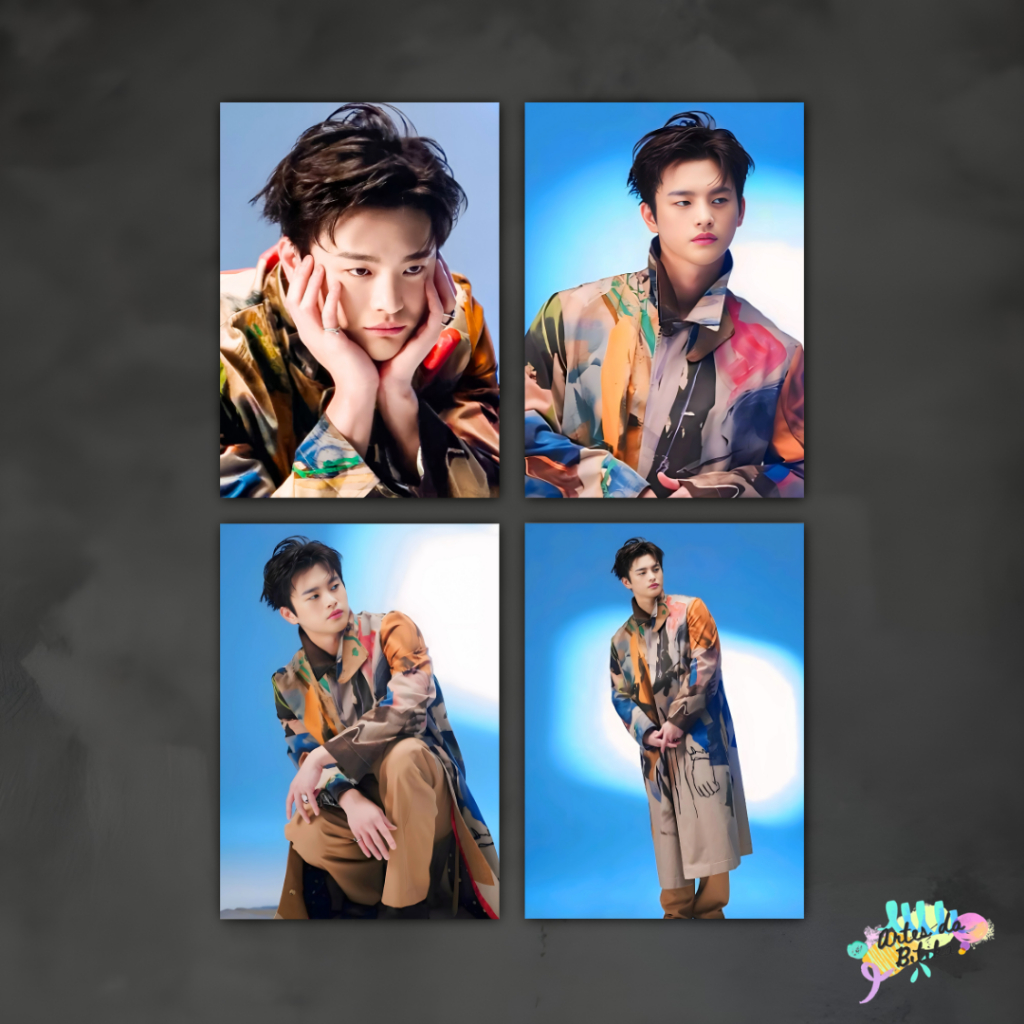 SEO IN-GUK - Kit com 4 Quadros Decorativos (MDF 9.5x13.5cm