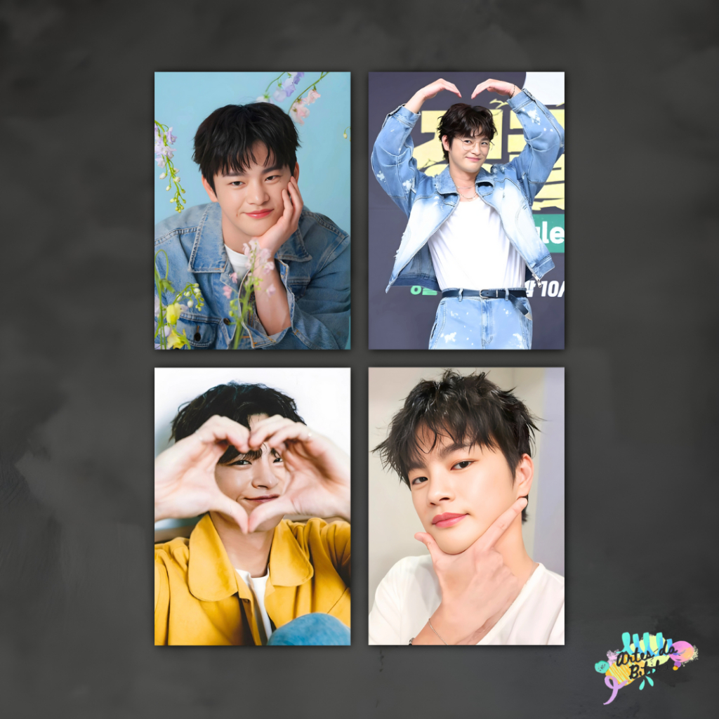 Kit com 4 Quadros Decorativos - SEO IN-GUK (MDF 9.5x13.5cm