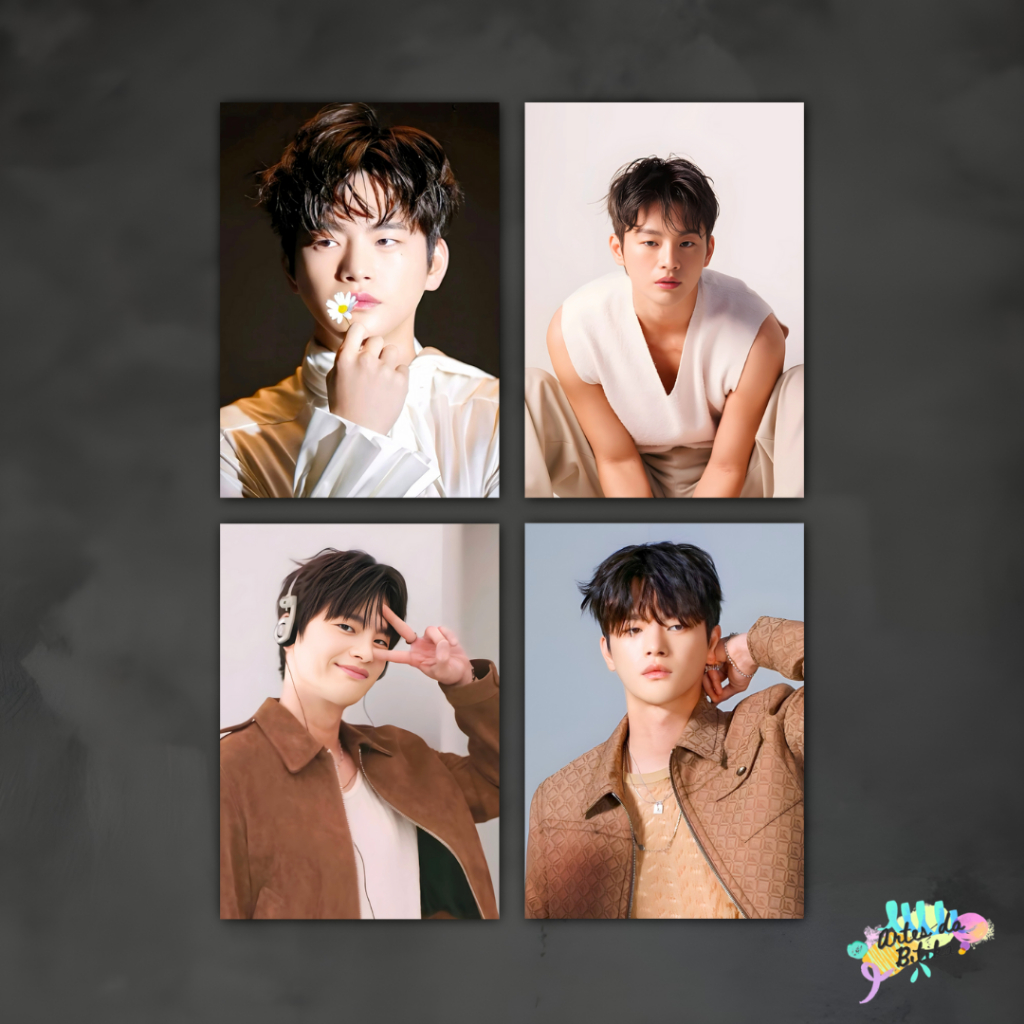 SEO IN-GUK - Kit com 4 Quadros Decorativos (MDF 9.5x13.5cm