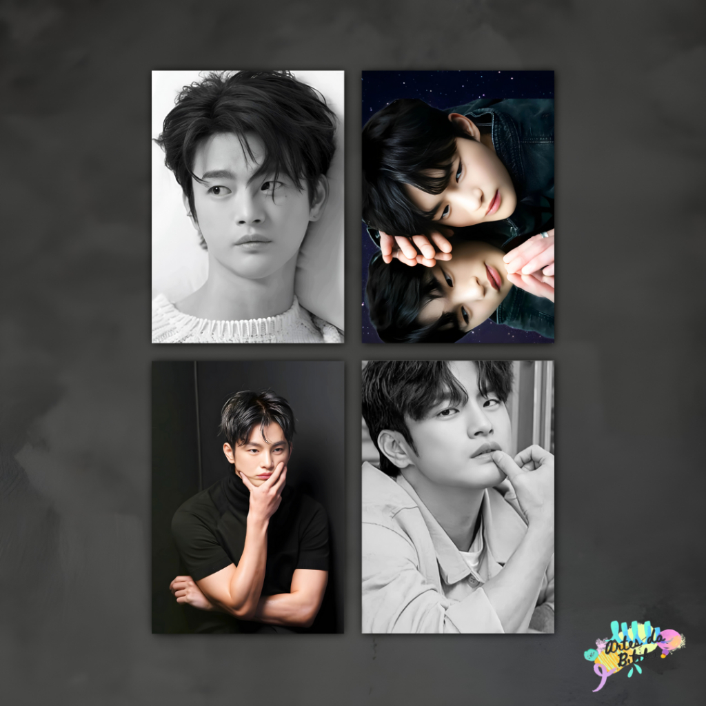 Kit com 4 Quadros Decorativos - SEO IN-GUK (MDF 9.5x13.5cm