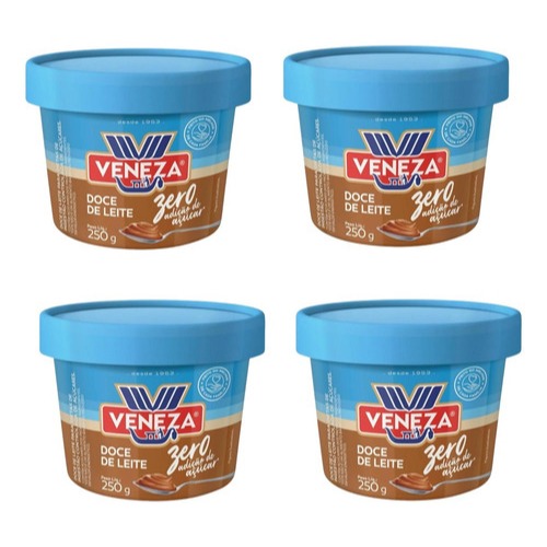 DOCE DE LEITE VENEZA ZERO AÇUCAR BAIXA CALORIA TIK TOK KIT COM 4 POTES ...