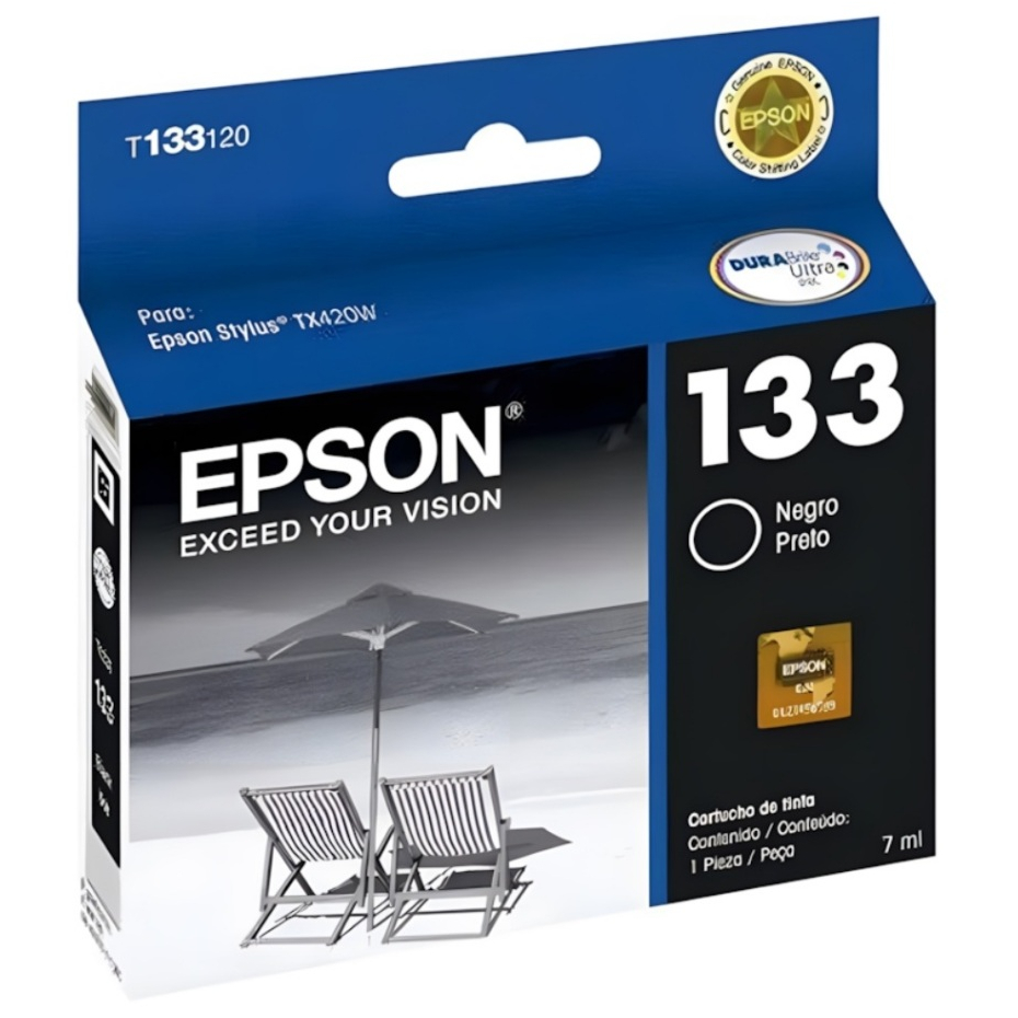 Cartucho Tinta Epson T133 Preto Original T133120 | Shopee Brasil