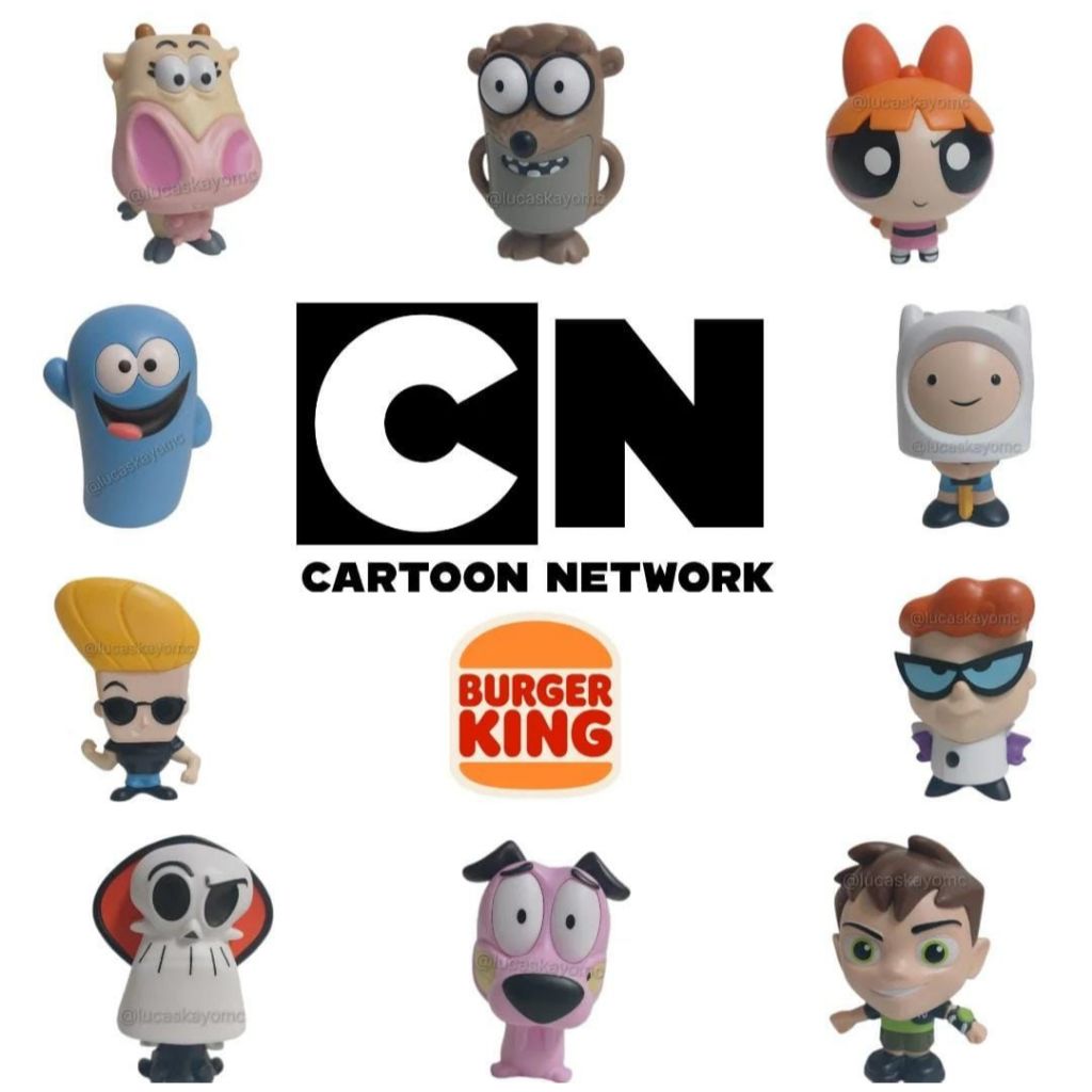 Bonecos cartoon network burger king. Coragem, ben 10, florzinha. Novo ...
