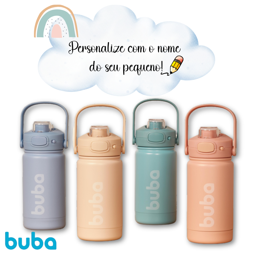 Garrafa Copo Termico De Água Buba Quente ou Frio Parede Dupla 350ml ...