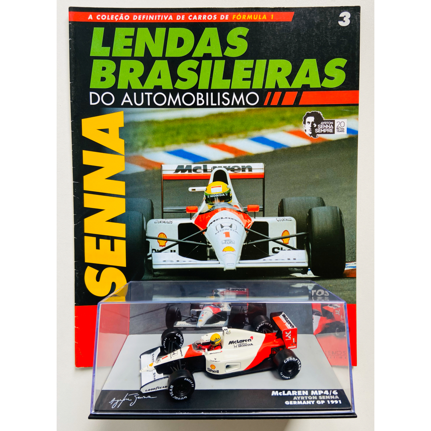 Miniatura McLaren MP4/6 - Ayrton Senna 1991 Ed. Especial 30