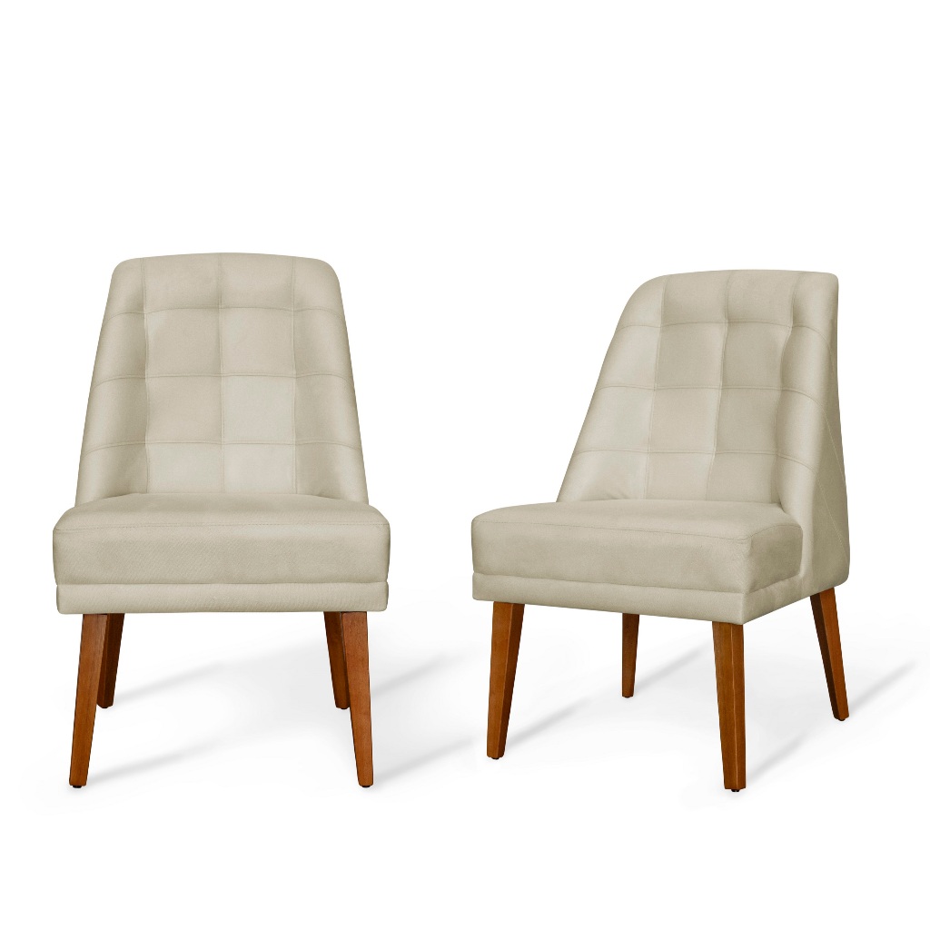 Kit 2 Cadeiras de Jantar Paris Suede - Meu Lar Decorações
