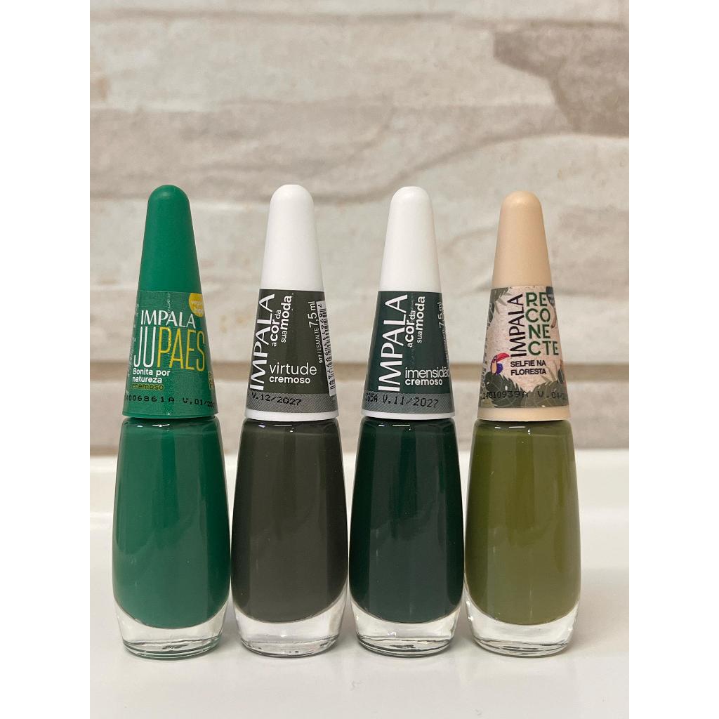 Kit Esmaltes Tons de Verde Impala | Shopee Brasil