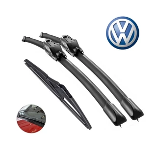 Jogo Palhetas Limpador de Parabrisa Silicone Chuva Vw Gol Fox Polo Virtus Nivus T-cros