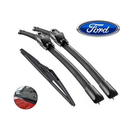 Jogo Palhetas Limpador de Parabrisa Silicone Chuva Ford Ecosport Fiesta Focus ka Ranger Fusion