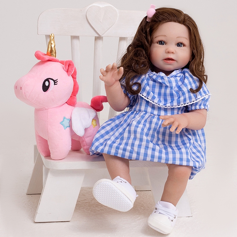 Bonecas Reborn Realistas-Boneca Realista De 20 Polegadas Para Bebês Recém-Nascidos , De Vida Real Com Corpo Macio E Pesa