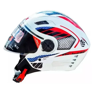 CAPACETE FW3 ABERTO EUA X OPEN PAÍSES COPA USA BRANCO