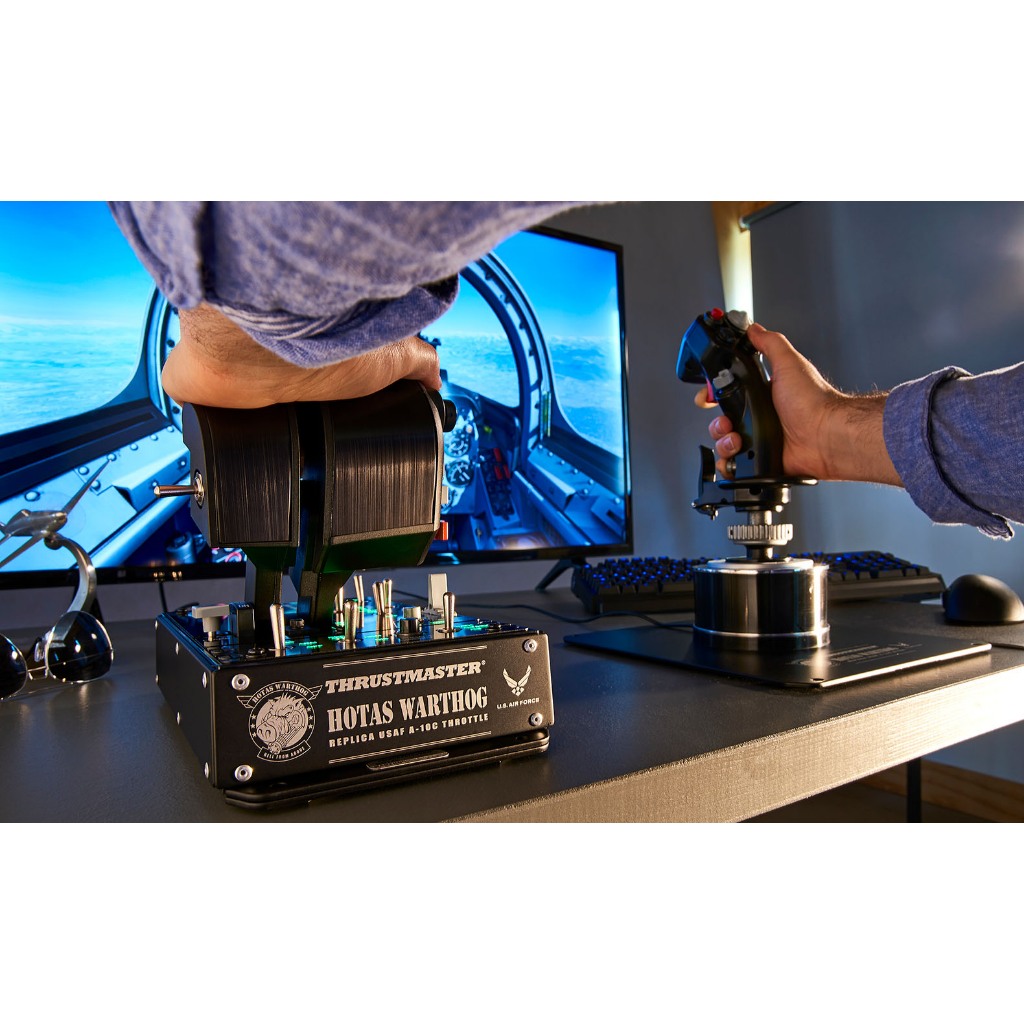 Thrustmaster Hotas Warthog Joystick Flight Stick + Throttle