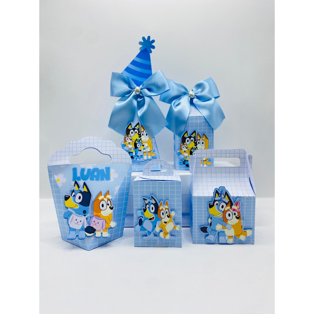Kit Personalizado Bluey Azul /Kit Festa Personalizadas/ Lembrancinha ...