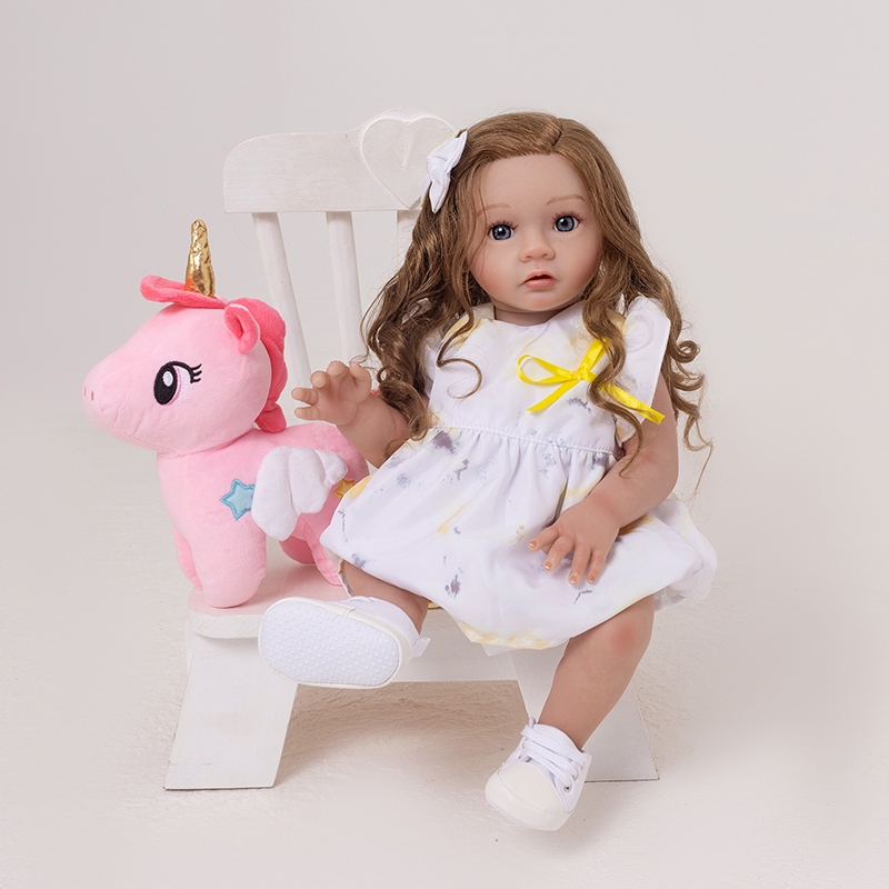 Boneca Bebê Reborn Realista Corpo de Silicone Caixa de Boneca