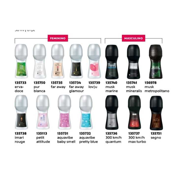 Kit Atacado Desodorantes Rollon Avon c/30 x 48ml
