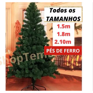 Árvore de natal 150cm / 180cm/ 210cm verde tradicional Galhos e Suporte de Plástico/ Festa Natal Papai Noel Promoção