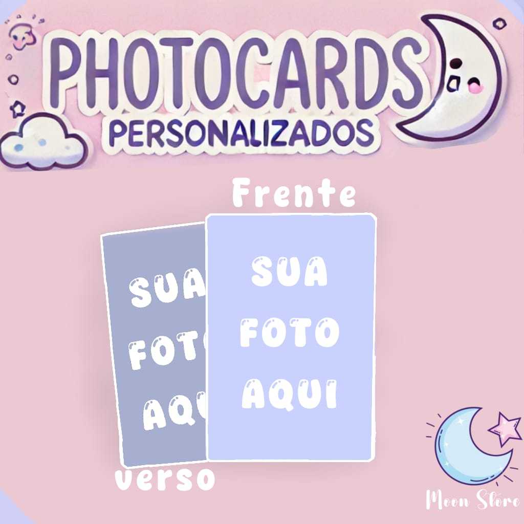 Photocards personalizados frente e verso cards personalizados com 10/20 ...