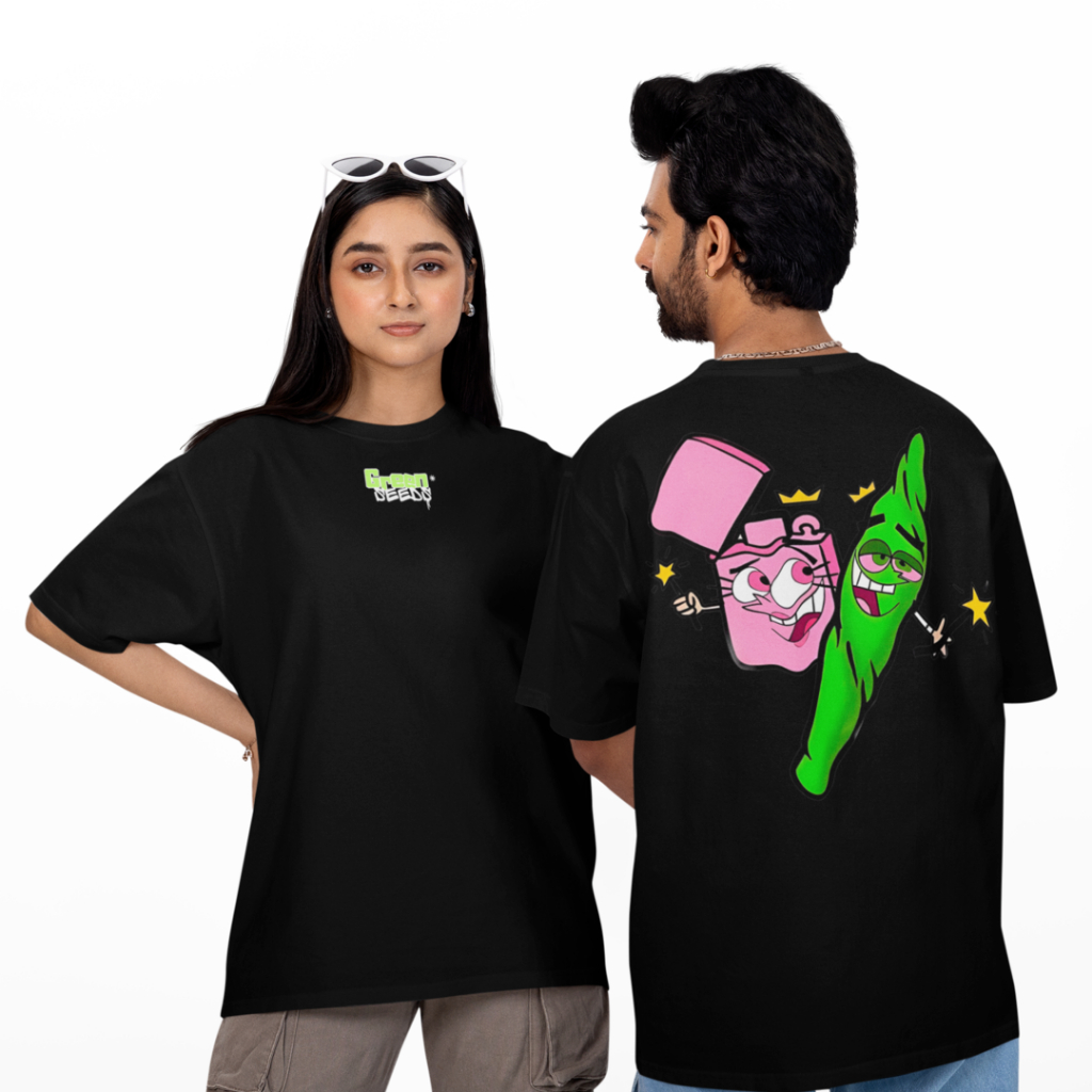 Camiseta Padrinhos Mágicos Chapados Coleção Green Seeds Camisa Básica 100% Algodão Seed Weed Novidade Unissex Streetwear