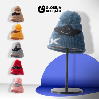 Gorro Touca Infantil Criança Menino Menina Tricotado Quente Fashion Para 2 a 7 anos em Oferta na Shopee