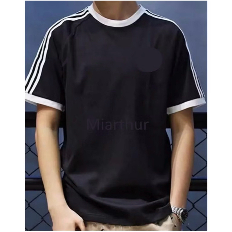 Camiseta 3 listras retro unissex