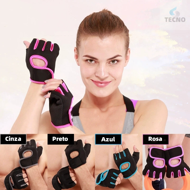 Luva Musculação Academia Antiderrapante Feminina E Masculina Ginástica