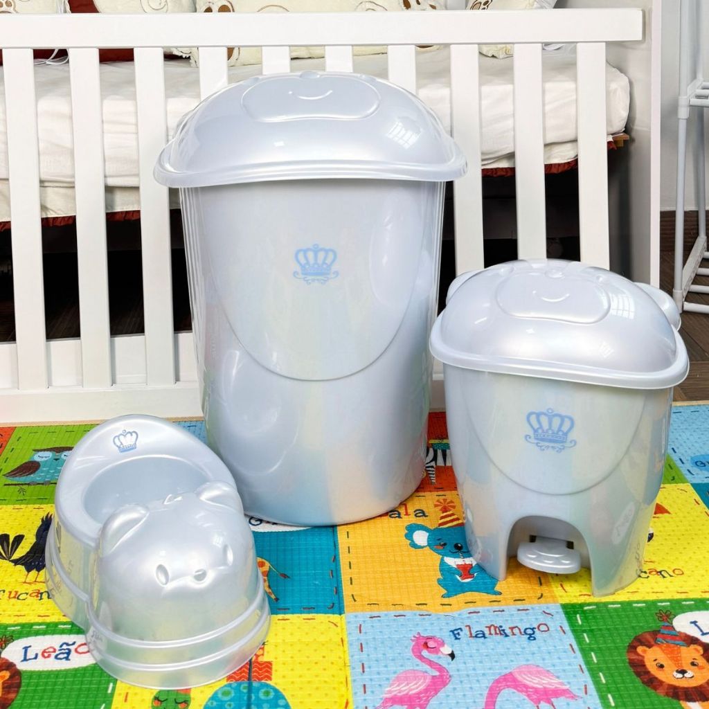 Kit Completo para Organizar o Quarto do Bebê: Cesto de 41L, Lixeira de ...