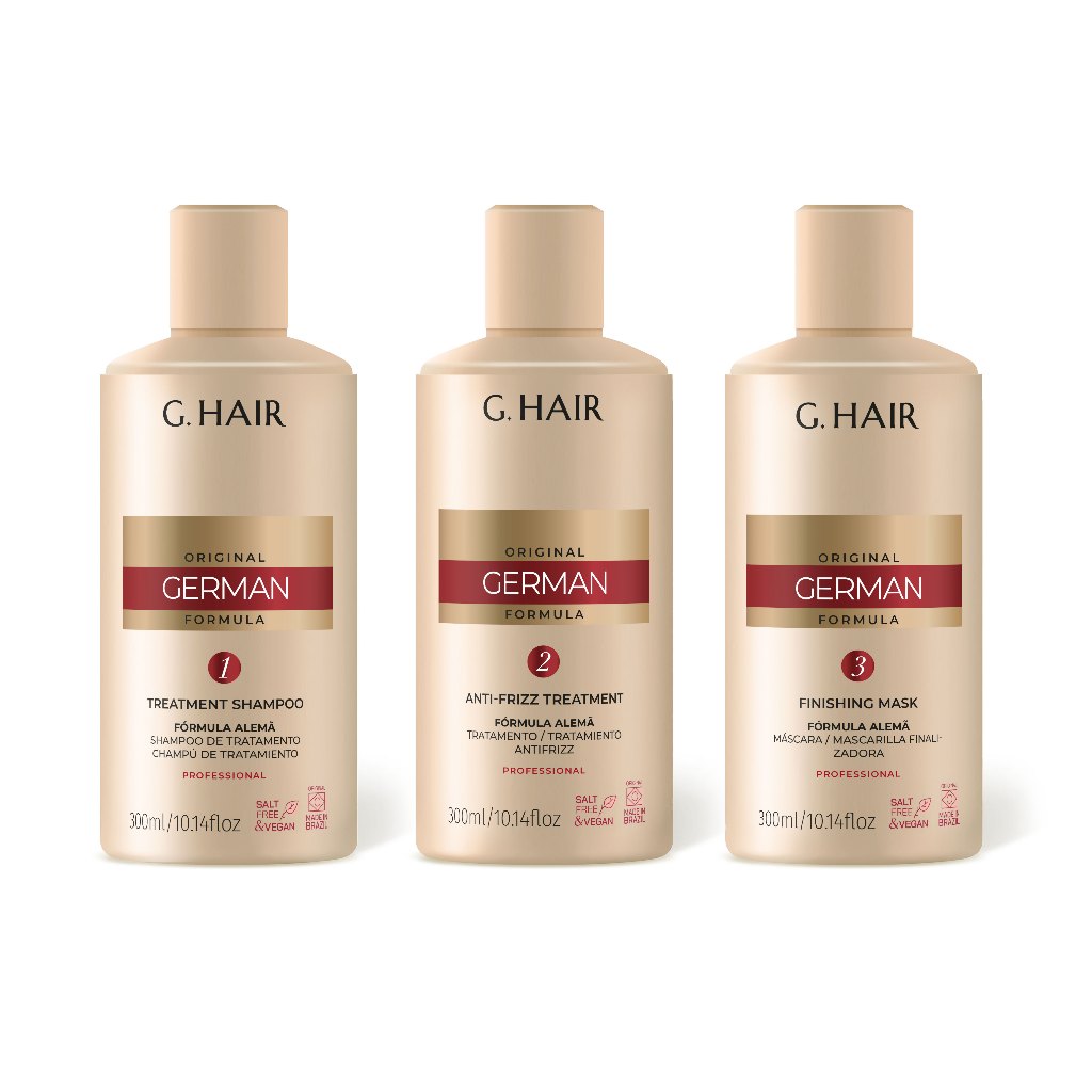 Kit Ghair 3 Passos 300ml Inoar Tratamento Capilar Completo Original ...