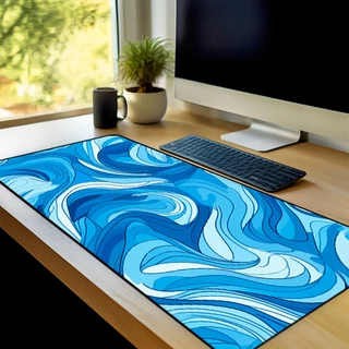 Mouse Pad Gamer Abstrato Antiderrapante Grande 70x35 80x35 90x40 90x50 cm Anime Borda Costurada