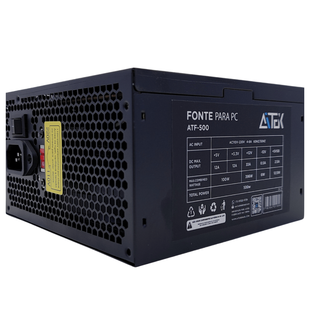 Fonte Compatível com placas-mãe AMD e Intel energia estável e suporte a ...