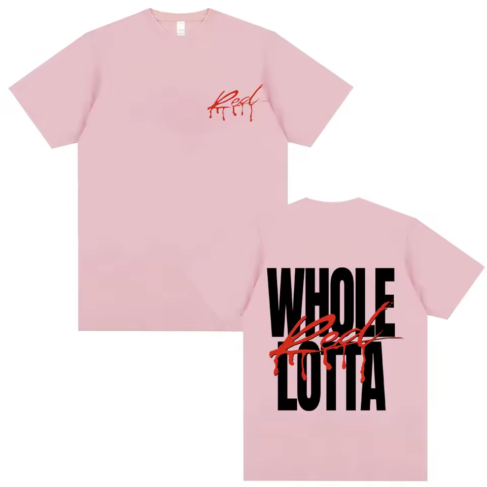 Camiseta Basica e OVERSIZED Playboi Carti Red Whole Lotta I Am