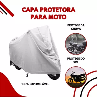 Capa Protetora Para Moto Impermeável Anti-UV Anti-Risco Motocicleta Resistente Protege Poeira Sol Chuva