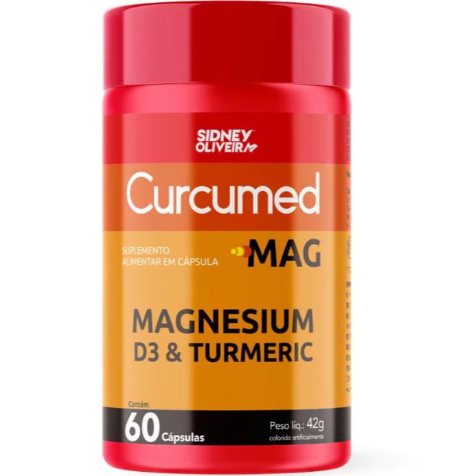 MAGNESIUM, D3 & TURMERIC CURCUMED MAG 60 CÁPSULAS SIDNEY OLIVEIRA ...