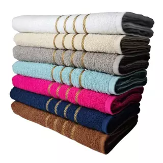 Toalha de Rosto Linha Dubai Kit C/ 10 Unidades 100% Algodão Grande 45x70cm Seca Bem
