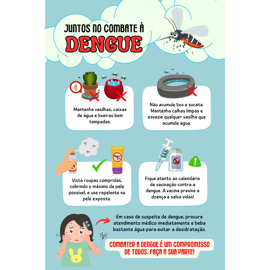 Banner em Lona DENGUE campanha informação conscientização prevenção da ...