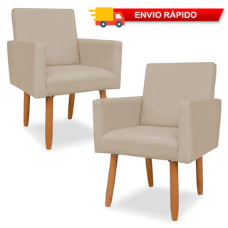 Kit 02 Nina Deluxe Poltrona Decoraitva Suede