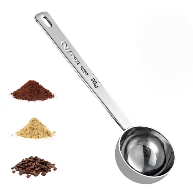 COLHER MEDIDORA DE CAFÉ INOX 30ML BARISTA BAR LEITE CHA PRON