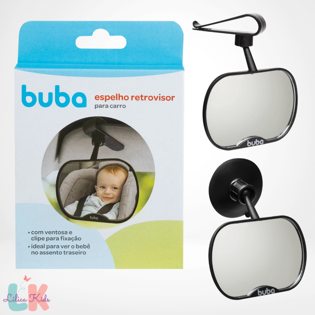 Espelho Retrovisor Infantil para Carro Com Ventosa e Clipe Bebe Buba ...