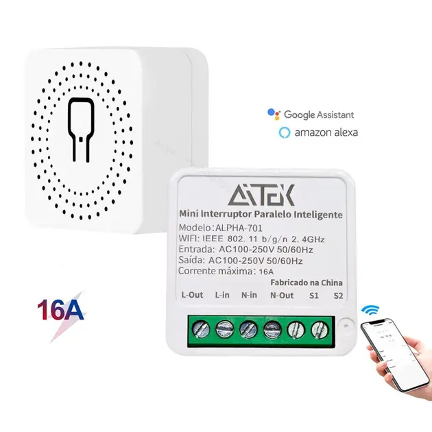 Módulo Relé Interruptor Wifi Mini Smart Switch AITEK